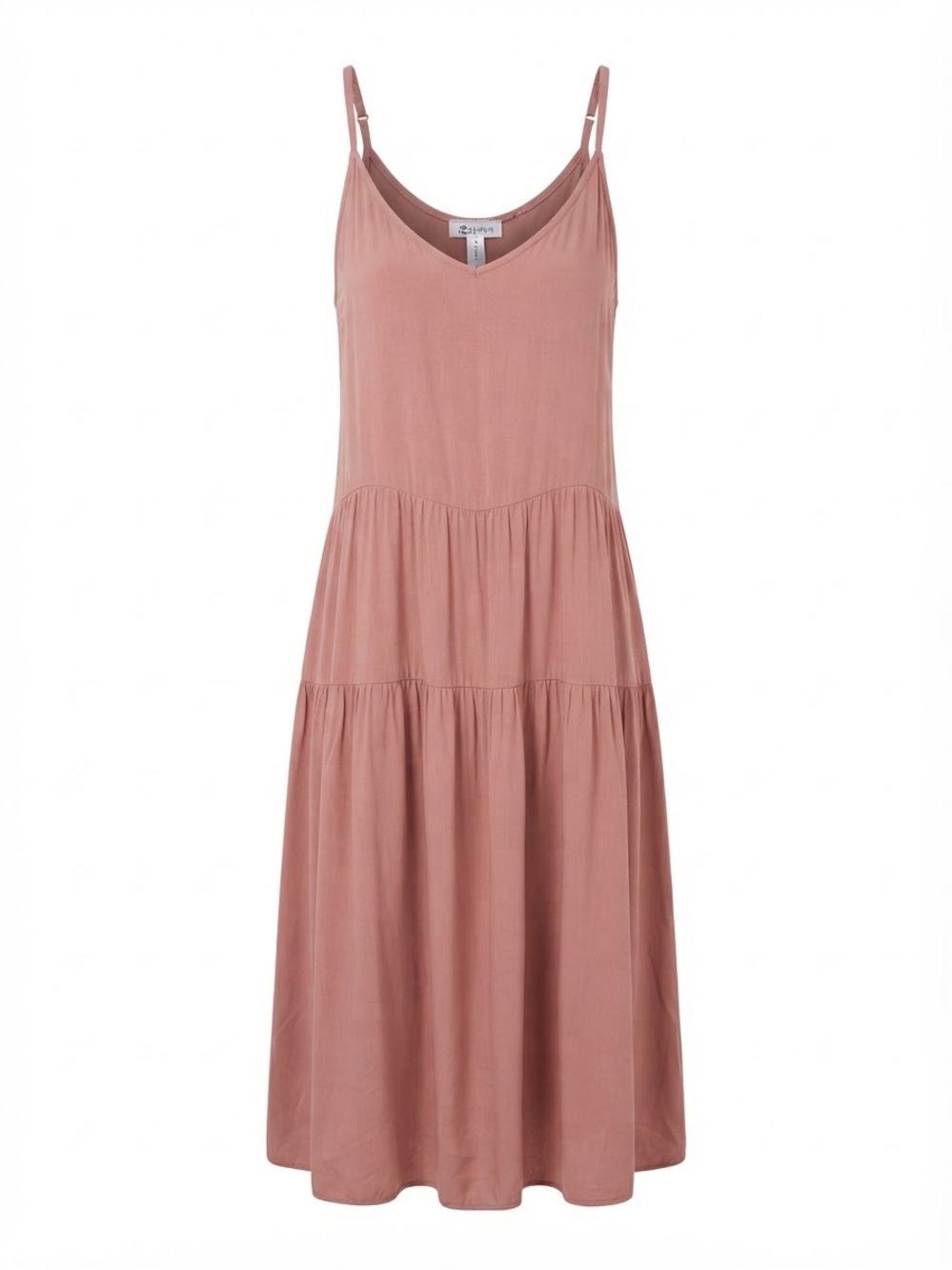 Cupshe Dusty Rose Tiered Slip Midi Dress
